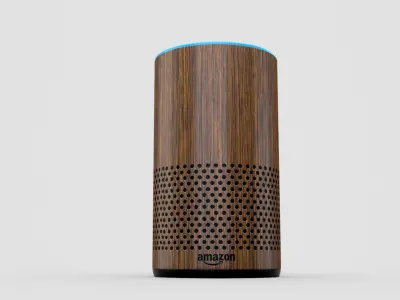 Amazon Echo New Walnut 3D model