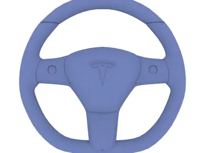 Tesla Model Y Steering Wheel 3D model