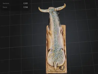 FREE Bronze Bull Statue Free low-poly 3D model