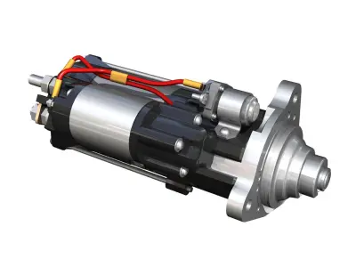 Starter motor 3D model