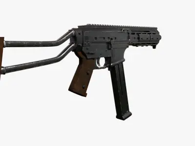 the gun smg45 3D model Textures Low-poly 3D model