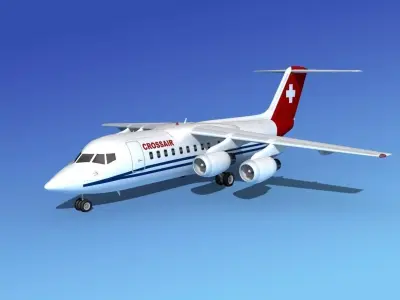 BAe 146-200 Crossair 3D model