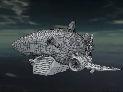 RoboShark world of warcraft shark 3D model