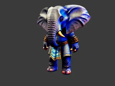 Elephant Man Low-poly 3D model
