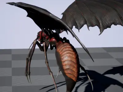 Moskit insect Low-poly 3D model