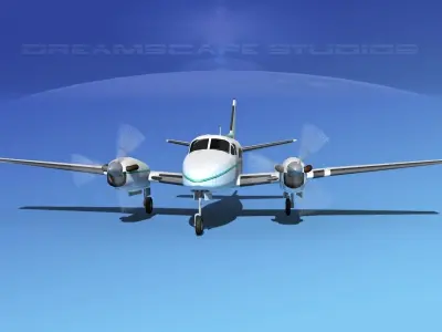 Beechcraft King Air C100 V12 3D model