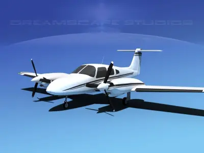 Piper PA-44-180T Turbo Seminole V12 3D model