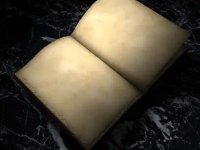 Model anim low poly book Free low-poly 3D model