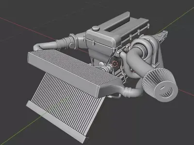 SR20-DET machine with fan Free 3D model