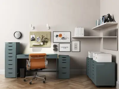 Office Workplace Alex Series 3D model