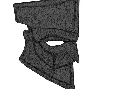 Ornate Dwarven Battle Mask 3D model