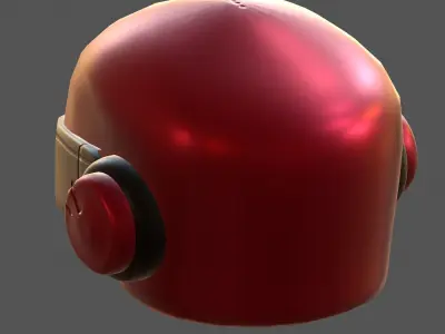 Gas mask helmet 3d model scifi Low-poly  3D model 10