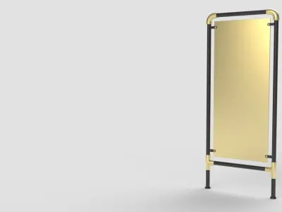 Plastic Stand Banner 3D model