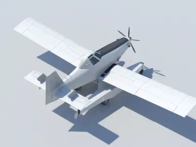 Airtractor AT-802F FIREBOSS Scenery Static Low Poly Low-poly 3D model