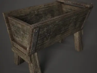 Water Trough Low-poly 3D model