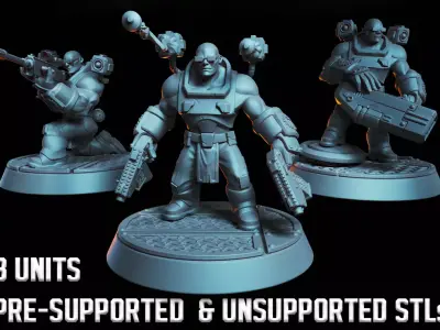 Imperial Heavy Brutes - Abhuman Tactical Squad 3D print model