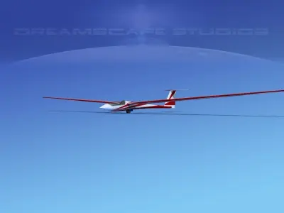Schleicher ASW 22 Sailplane V05 3D model