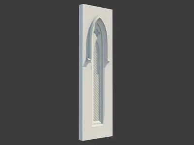 Medieval Gothic Window 01 3D model
