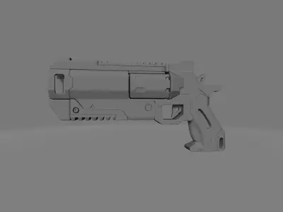Wingman highpoly gun 3D model
