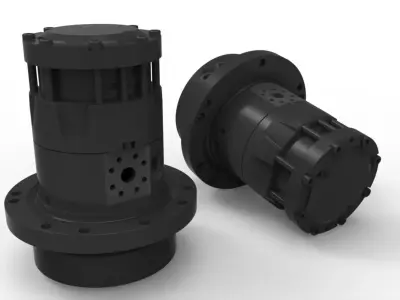 rotator hydraulic gearbox Free 3D model