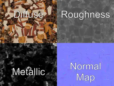 Steampunk Balloon Ornate Brass Rimmed Model Pack Low-poly 3D model