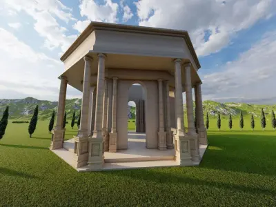 Parthenon Temple-Historical Greek Temple 3D model