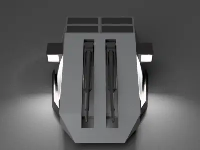 Anti air 05 double muzzle 3D model