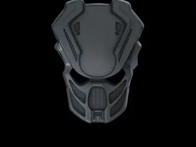 predator cosplay mask 3D print model shop
