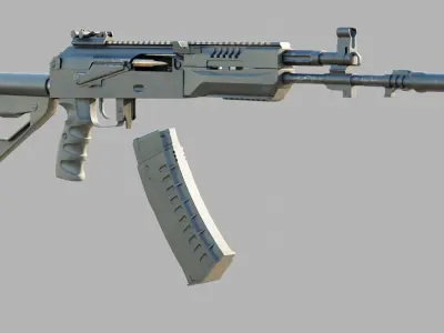 Ak12 Assault rifle Low-poly 3D model