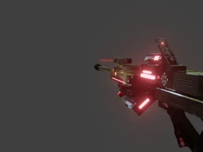 Sci fi Plasma Rifle 3D model