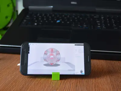 Phone stand keychain 3D print model