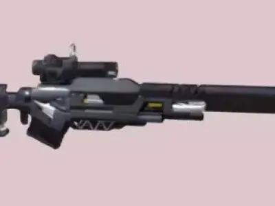  Futuristic Sci-Fi Gun 3D Model Low-poly 3D model