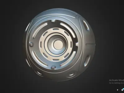 Vortex Orb Robot F01 Low-poly 3D model