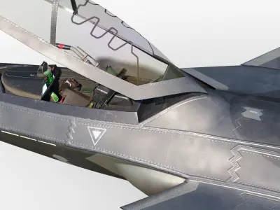 J20 J-20 F-20 F20 China J20 stealth fighter  Low-poly 3D model