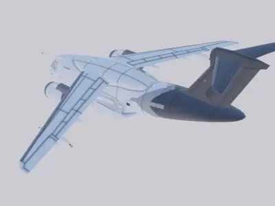 Embraer KC-390 Millennium Color House Low-poly 3D model