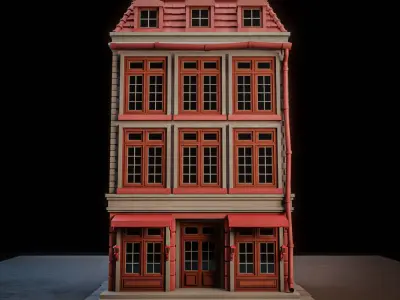 LOWPOLY CITY BUILDING STYLIZE 2 Low-poly 3D model