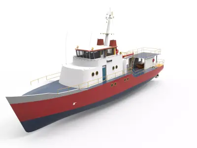 SAR Rescue boat 3D model