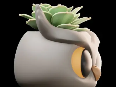 Owl Head- planter for 3D print 3D print model