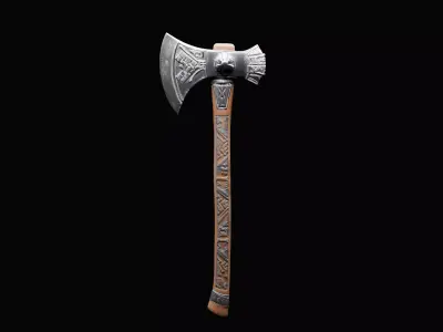 Viking Axe 3D Model Low-poly 3D model