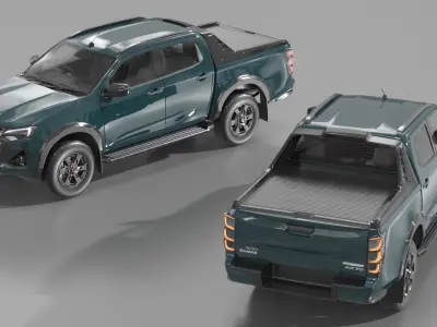 Isuzu D-MAX 2025 Obsidian Grey Mica 3D model