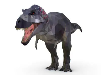 Dinosaur Tyranno Lowpoly Art Style Animal Low-poly 3D model