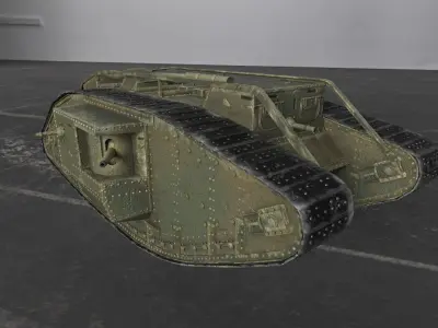 WW1 British Mark4 Tank 3D model