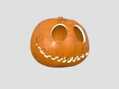 Pumpkin Head 05 SciFi - Jack O Mask - Character Design Low-poly 3D model
