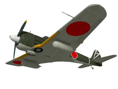 Ki43 Hayabusa type3-kou oscar 3D model