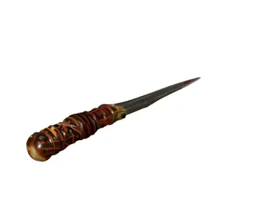 Fantasy Tribal Combat Knife Low-poly 3D model