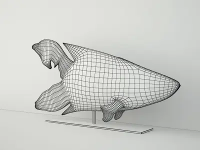 Erwinville Decorative Wooden Fish Decor 3D model