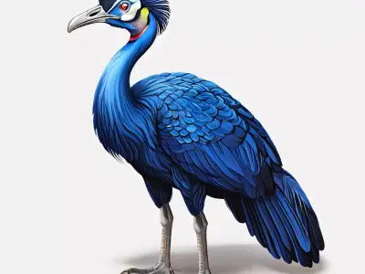 Blue Crowned Pigeon 3D Model Low-poly 3D model