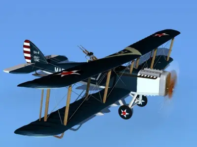 Airco DH-4 Bomber US Marines 3D model