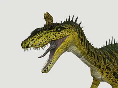 Cryolophosaurus Low-poly 3D model