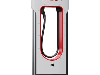 Tesla Supercharger Station 3D model